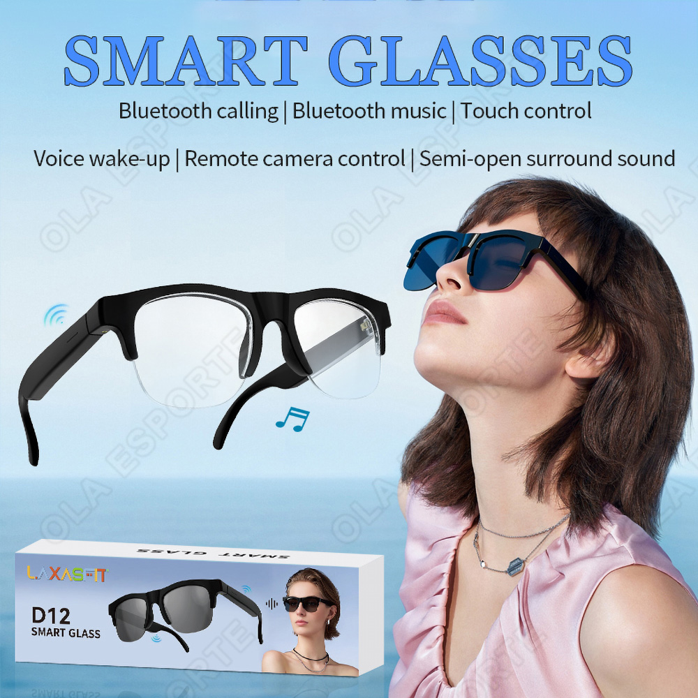 AI Smart Glasses HD Audio Blue - đánh giá và giá Smart Glasses Lens