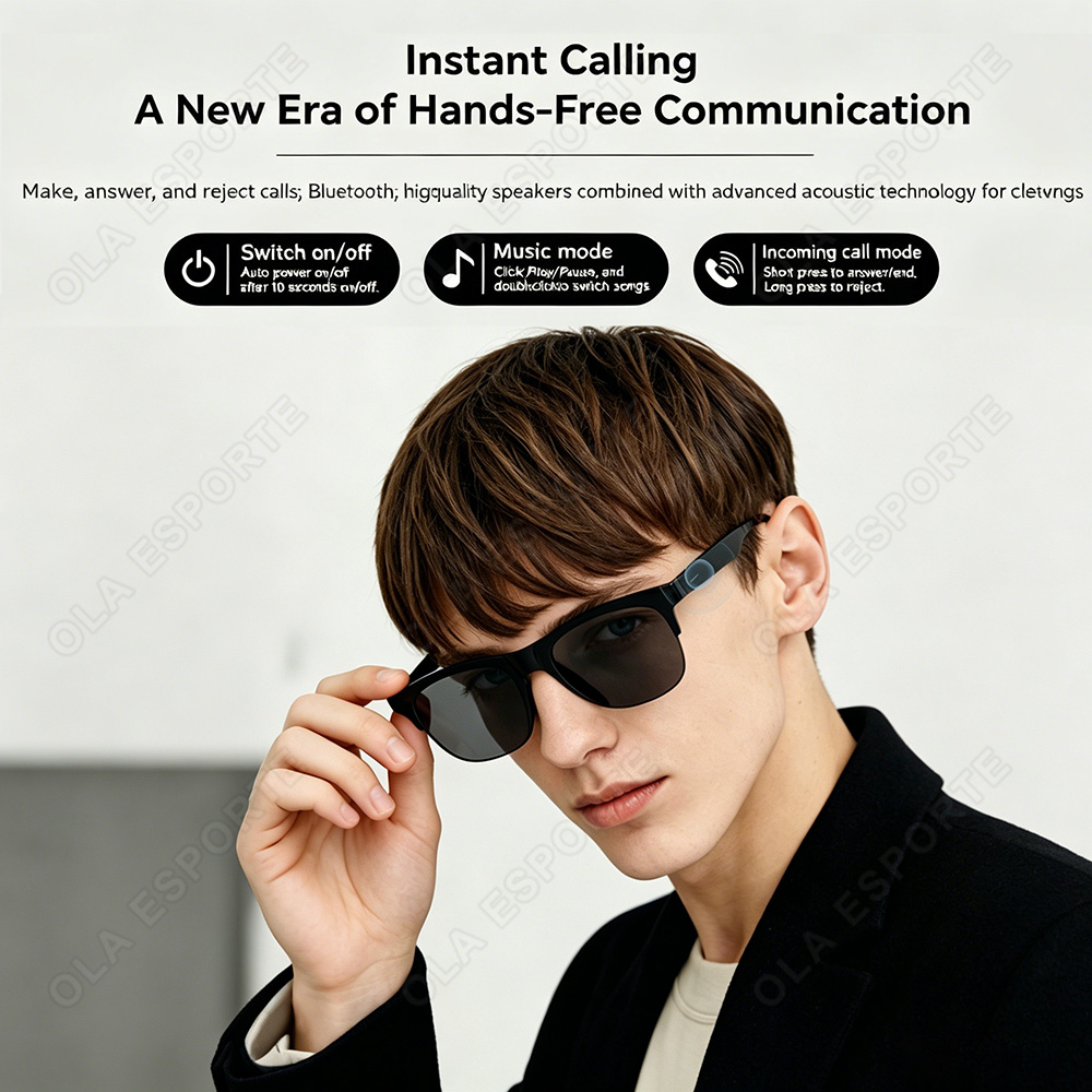 AI Smart Glasses HD Audio Blue - đánh giá và giá Smart Glasses Lens